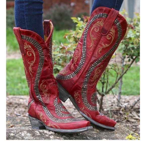 Old Gringo Shoes - Old Gringo Snake Red Boots L1055-3.